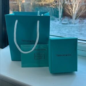 Tiffany & Co. Blue Gift Bag and Box Ensemble
